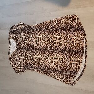 Leopard Print T Shirt Dress